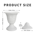 Load image into Gallery viewer, OUMUHE Set of 2 Goblet-Shaped Plastic Planters, 16" H × 14.5" D Large Lightweight Durable Flower Pots, Decorative Indoor Outdoor Garden Patio Plant Containers
