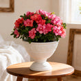 Load image into Gallery viewer, OUMUHE 17.7 Inch Large Outdoor Planters with Drainage Holes, Set of 2, Decorative Pedestal Flower Pots for Garden, Patio or Faux Plants, 4 Colors Available
