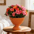 Load image into Gallery viewer, OUMUHE 17.7 Inch Large Outdoor Planters with Drainage Holes, Set of 2, Decorative Pedestal Flower Pots for Garden, Patio or Faux Plants, 4 Colors Available
