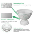 Load image into Gallery viewer, OUMUHE 17.7 Inch Large Outdoor Planters with Drainage Holes, Set of 2, Decorative Pedestal Flower Pots for Garden, Patio or Faux Plants, 4 Colors Available

