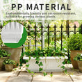 Load image into Gallery viewer, OUMUHE 19 Inch Rectangular Plastic Planters with Drainage and Matching Trays, Set of 2, Window Box Flower Pots for Indoor Outdoor Use, Available in Terracotta & White
