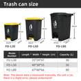 Load image into Gallery viewer, Hands-Free Step Pedal Trash Cans, 30L/50L/80L Plastic Waste Bins, Bulk Supply

