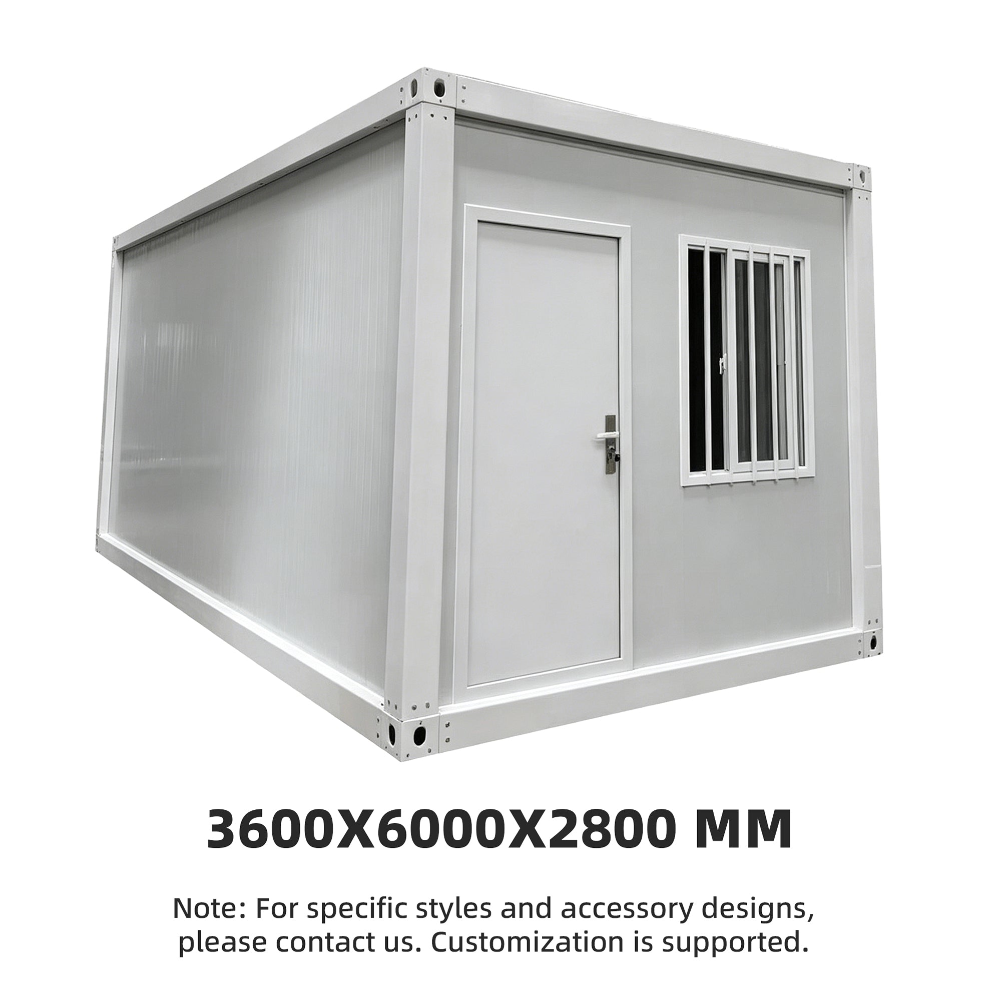 Detachable Quick-Assemble Steel Container House, 3.6x6m Prefabricated Modular Home, Bulk Supply