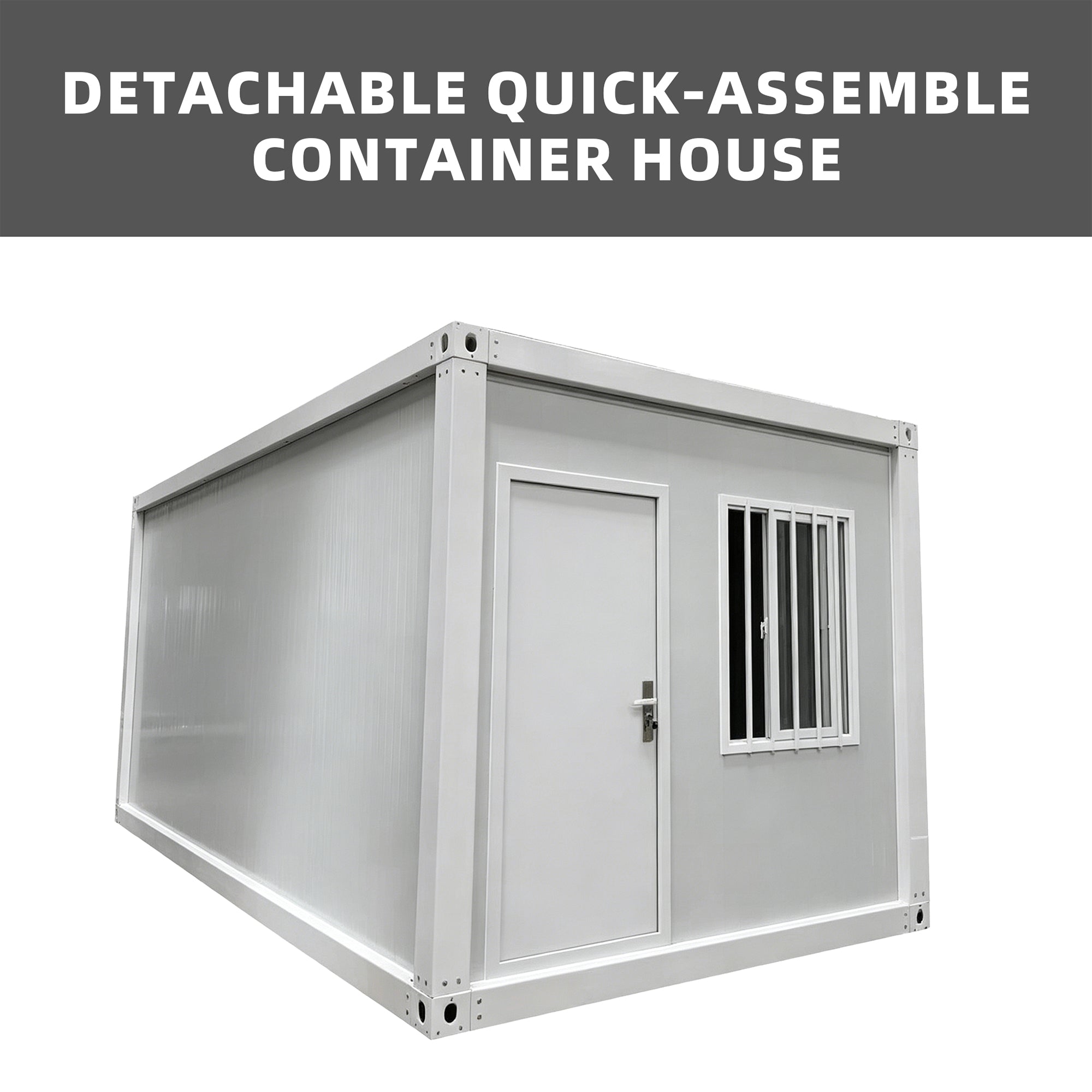 detachable quick-assemble steel container house, 3.6x6m prefabricated modular home bulk supply