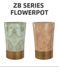 Load image into Gallery viewer, chinese style flower pots light green coffee marble pattern ZB series
