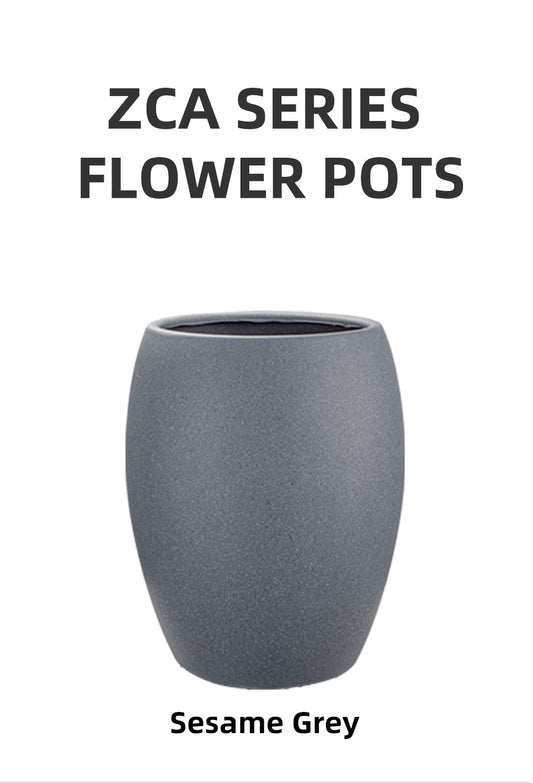 chinese style flower pots egg shaped plastic 5 colors ZCA series
