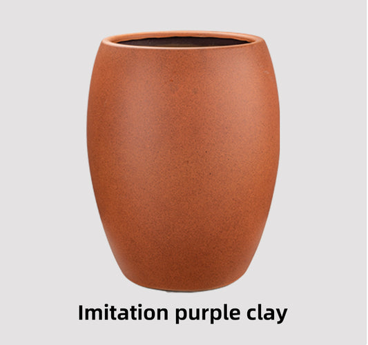 Chinese Style Egg-Shaped Flower Pots ZCA Series, Imitation Ceramic Plastic Planters, 5 Color Options, Large Tall Planters for Gardening, Bulk Supply