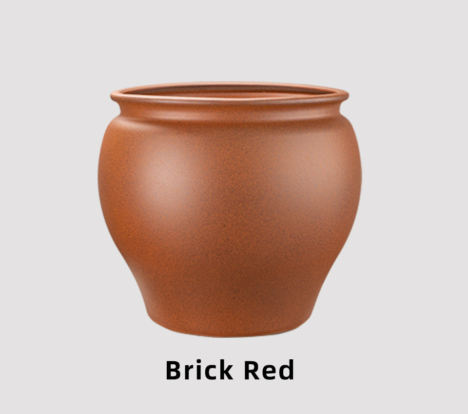 Chinese Style Jar-Shaped Flower Pots ZCB Series, Imitation Ceramic Plastic Planters, 5 Color Options, Large Decorative Planters for Gardening, Bulk Supply