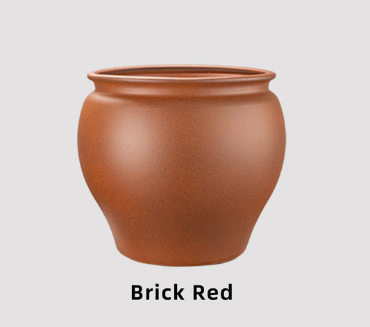 Chinese Style Jar-Shaped Flower Pots ZCB Series, Imitation Ceramic Plastic Planters, 5 Color Options, Large Decorative Planters for Gardening, Bulk Supply