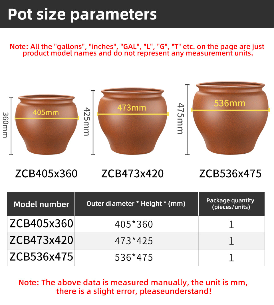 Chinese Style Jar-Shaped Flower Pots ZCB Series, Imitation Ceramic Plastic Planters, 5 Color Options, Large Decorative Planters for Gardening, Bulk Supply