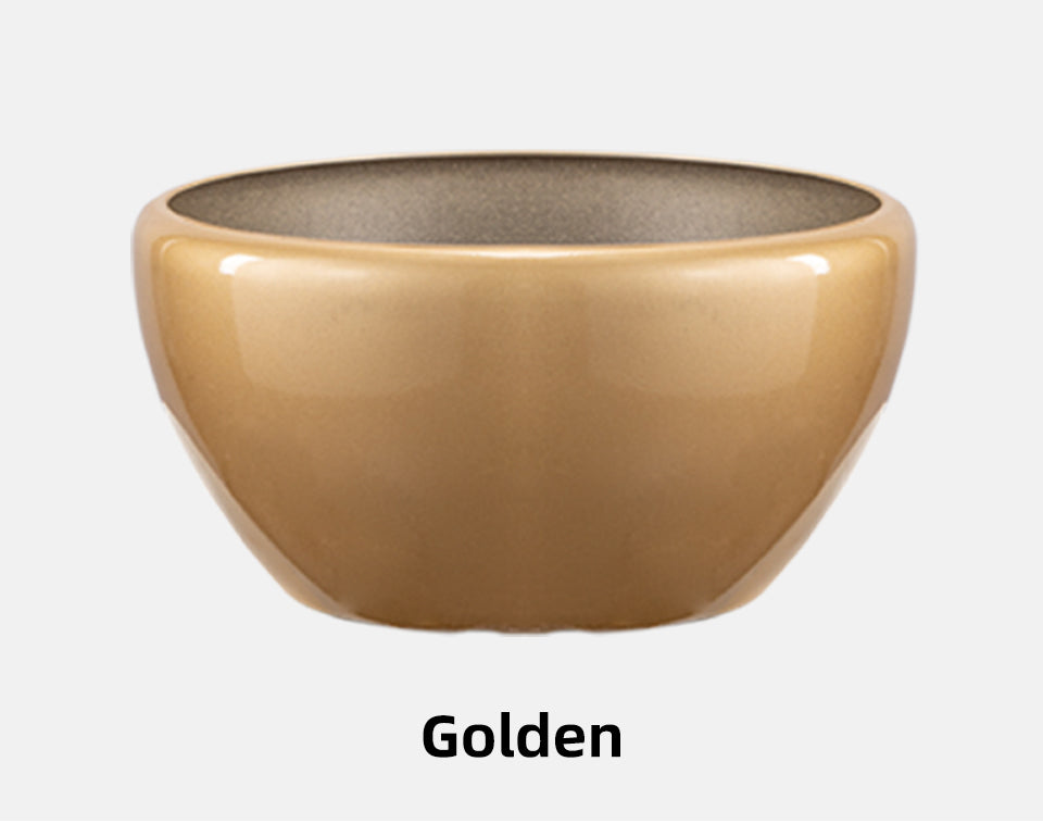 Butterfly Orchid Chinese Style Flower Pots ZCHA Series, Round Imitation Ceramic Plastic Planters, 5 Color Options, Decorative Planters for Indoor Gardening, Bulk Supply