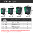 Load image into Gallery viewer, Dual-pedal plastic trash can, available in blue and green, 16-60 liters household and office waste sorting container, bulk supply
